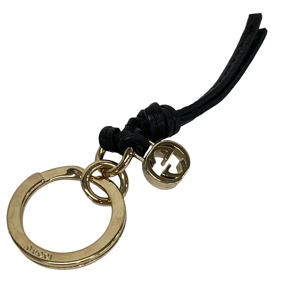 Gucci Bag Charm Gold Black Hardware Leather